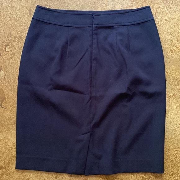 ANN‎ Taylor Loft Navy nautical button front pencil skirt - Picture 4 of 6